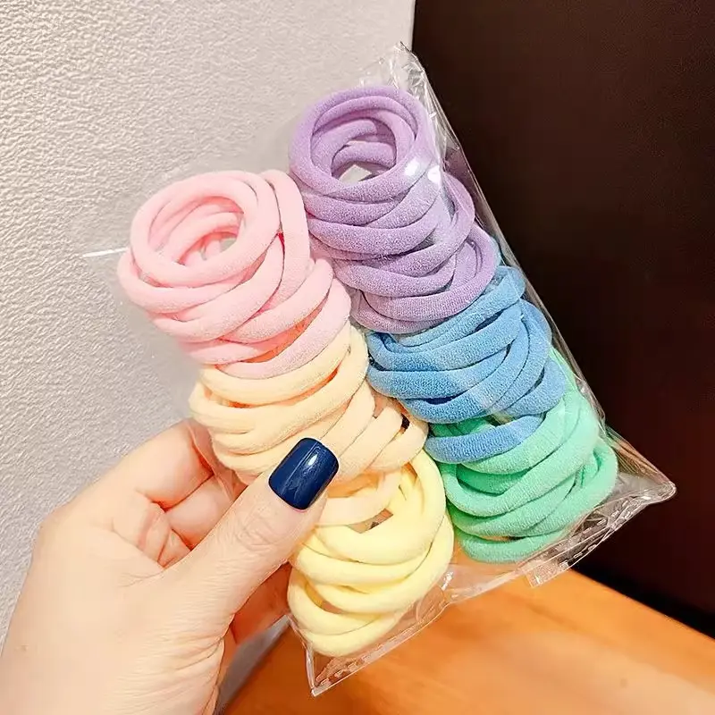 Dây Buộc Tóc Nylon, Dây Buộc Tóc Đàn Hồi, 50 Cái, Dây Buộc Tóc Co Giãn, Dành Cho Phụ Nữ, Dây Buộc Tóc, Dây Buộc Tóc, Băng Đô, Phụ Kiện Tóc Đơn Giản 5