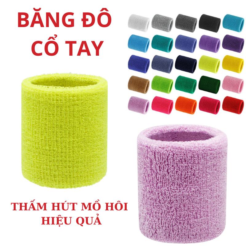 Băng Đô Đeo Cổ Tay Chặn Mồ Hôi, Chơi Thể Thao, Tập Gym, Tennis, Quần Vợt, Cầu Lông thoáng khí thấm hút mồ hôi tốt S093 Phụ Kiện Sport Cao Su Cotton Móc Khóa Nữ