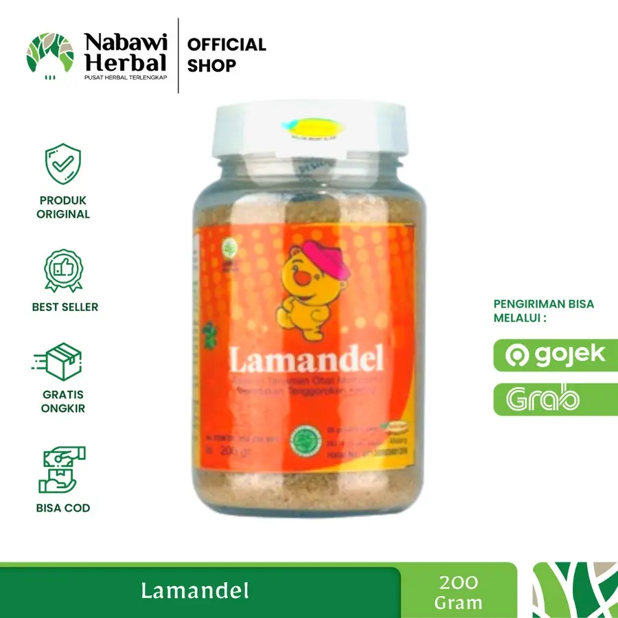 LAMANDEL BOTOL - Minuman Herbal Atasi Amandel Radang dan Sakit Tenggorokan 200gr