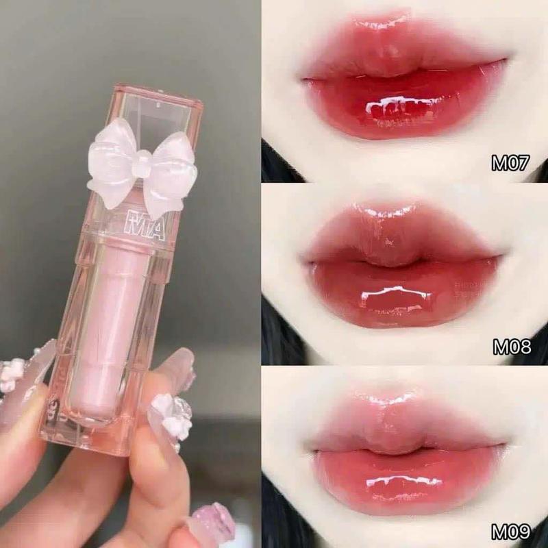   T ặng Kèm Nơ  Son Kem Bóng MAKE MINE Thạch Nước Thuỷ Tinh Kèm Nơ Dễ Thương 