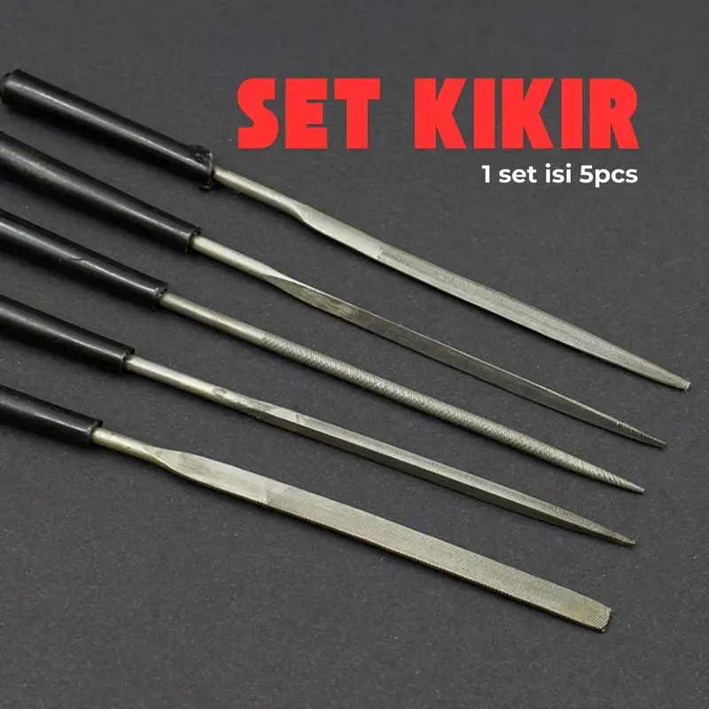 Set Kikir Mini HUGONG Precision Needle Files Kikir Intan Emas Diamond Metal Steel 6