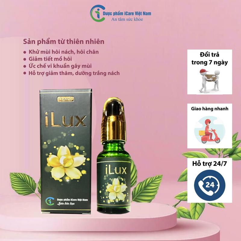 Khử mùi hôi nách iLux 20ml hỗ trợ khử mùi hôi nách hôi chân từ thiên nhiên