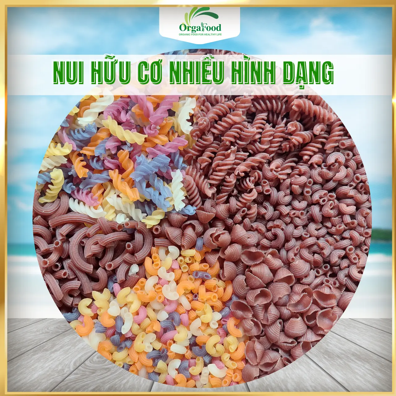 Nui gạo lứt, nui rau củ túi 500gr đầy đủ hình dạng, ăn eatclean, healthy, ăn thực dưỡng