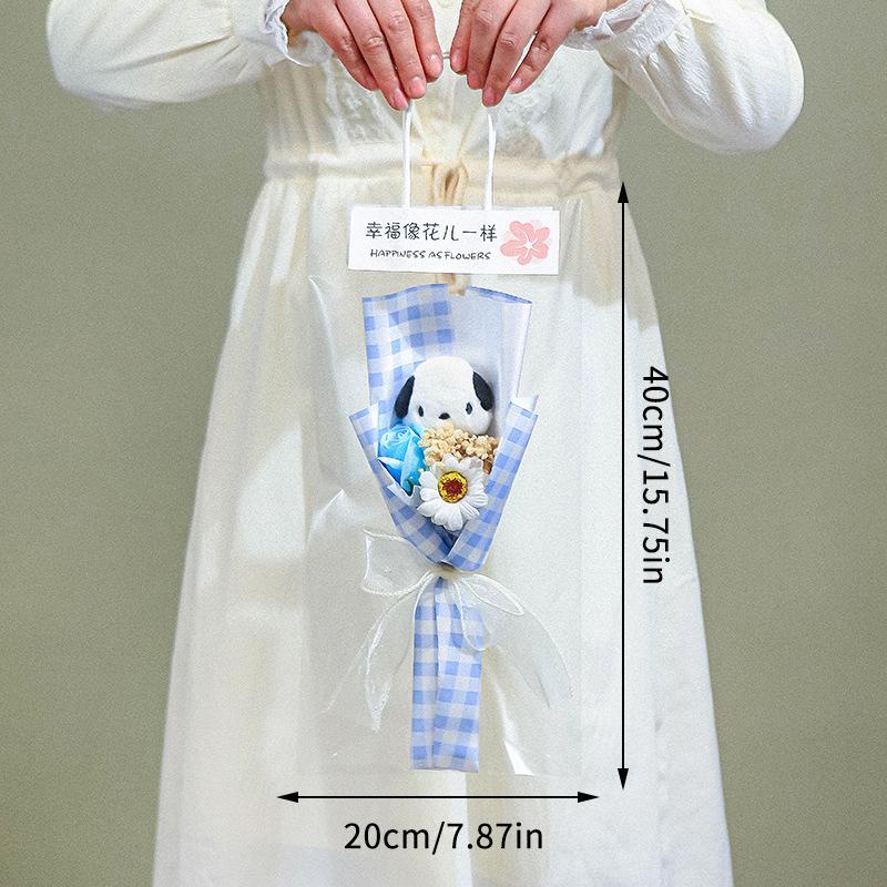 Product Introduction of Kawaii Sanrio Hello Kitty Bouquet My Melody Kuromi Cinnamoroll Plush Doll Toy Valentine's Day Christmas Gifts 17