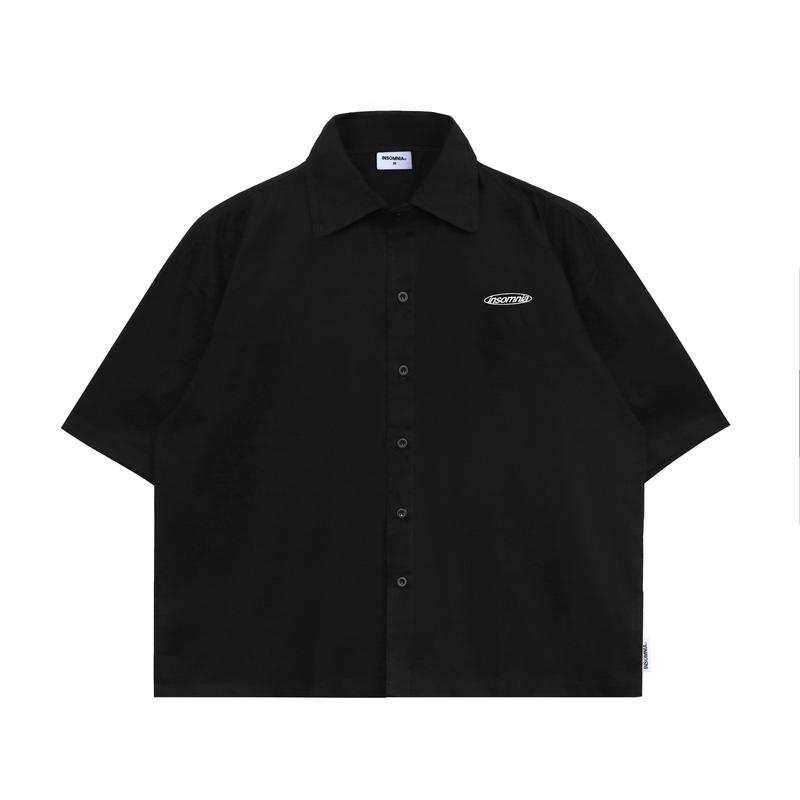 [NEW ARRIAL] Áo Sơ Mi Boxy Midnight Thêu Len INSOMNIA Kaki Cotton Unisex - TS040 1