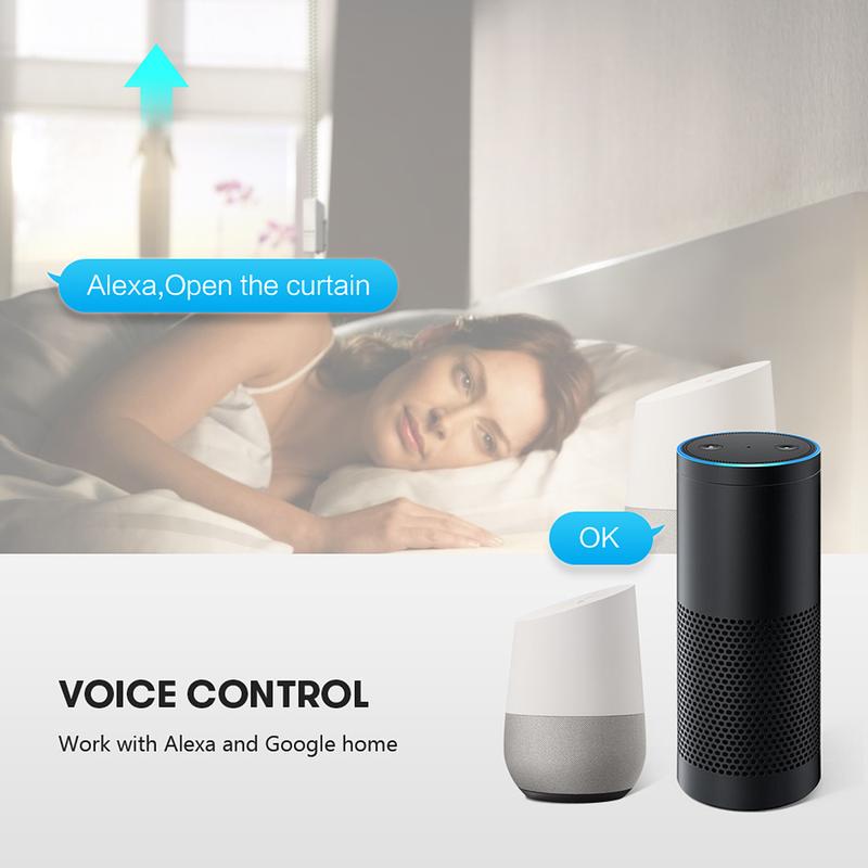 Product Introduction of WiFi Smart Motorized Chain Roller  Shower Curtain Blinds Shade Shutter Drive Electric Curtain Motor RF Remote Automation Kit Tuya Smart Life App Control Via Alexa/Google 36