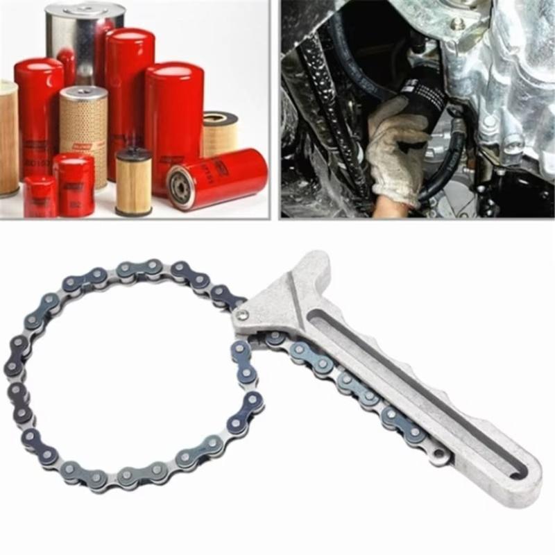 High Quality Adjustable Spanner Plier Grip Key Wrench Remover Tools Car Engine Oil Filter Chain Durable Car Repair Tools 1