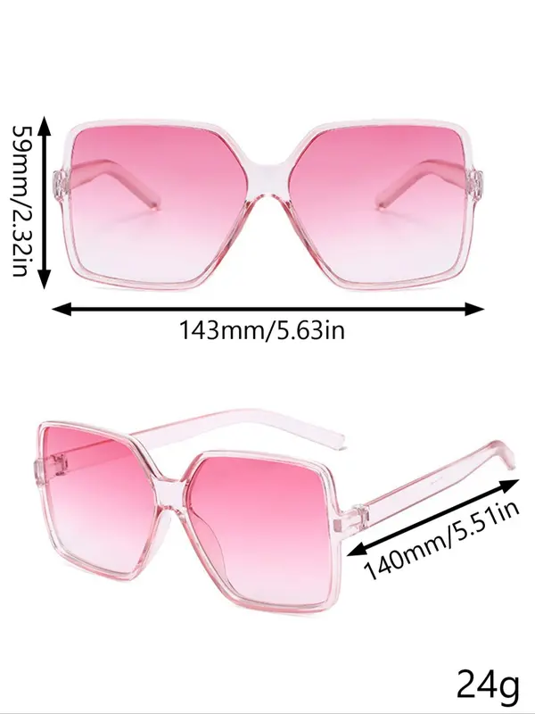 Women's Summer 2024 Elegant Oversized Square Frame Sunglasses, Trendy   Travel Essentials,  Casual Sunglasses for Everyday Use, Fashionable Accessories for Outdoor Activities, 8