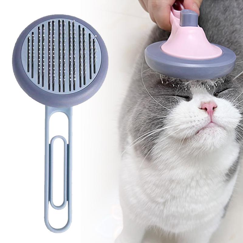 Product Introduction of Upgrade Pet Cat Comb Dog Fluffy De-Fluffing Hair Needle Self-Cleaning Needle Comb Pet Supplies 12