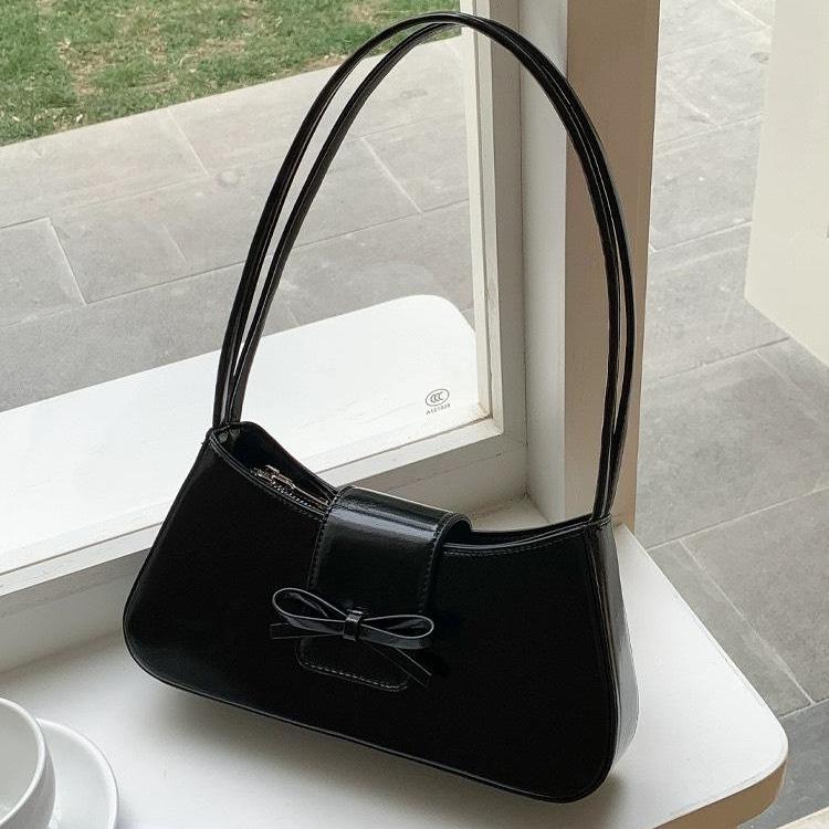 Túi Xách Nữ Da Lì Đeo Vai Thiết Kế Nơ Xinh Xắn Phong Cách Hàn Quốc Size 27x12x6 - Polly Store Bag M2547