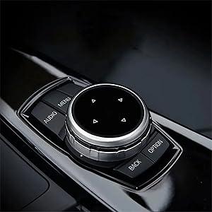 Product Introduction of Car Multimedia Knob Cover, Medium to Large Multimedia Control Button Cover for BMW 1 3 4 5 7 Series X1 X3 X4 X5 X6 F10 F20 F30, ABS Plastic BMW 1 Series Idrive Multimedia Button Cover 3