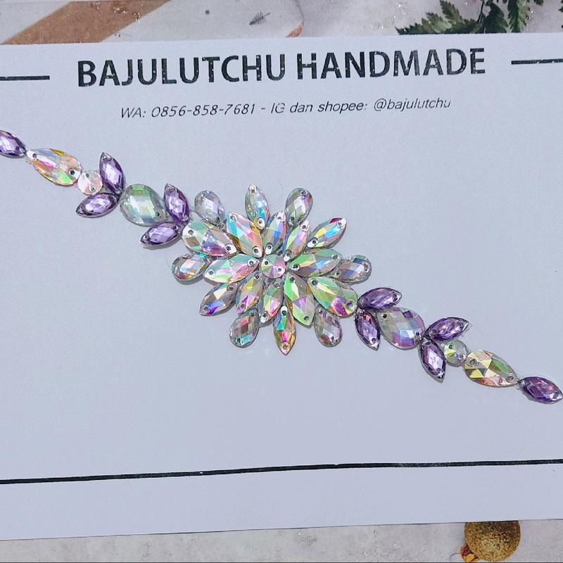 Payet leher Payet pinggang set ungu Lilac lavender 1