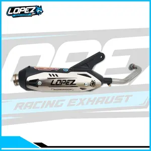 LOPEZ RACING TYPE BA-01A Knalpot Standar Racing Motor Suara ADEM>NGEBAS>BULAT>PADAT>GAHAR Motorcycle Tameng Karbu Silincer