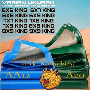 terpal A20 jemuran atau tenda 6X6 6X7 6X8 6X9 7X7 7X8 7X9 8X8 8X9 9X9 ukuran yang di tawarkan