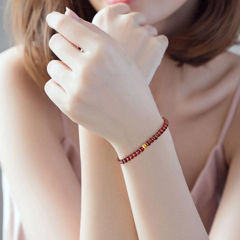 Pomegranate Red Bracelet for Women New Style Lucky Bead Good Luck Wealth Bracelet for Girlfriend Birthday Gift 4