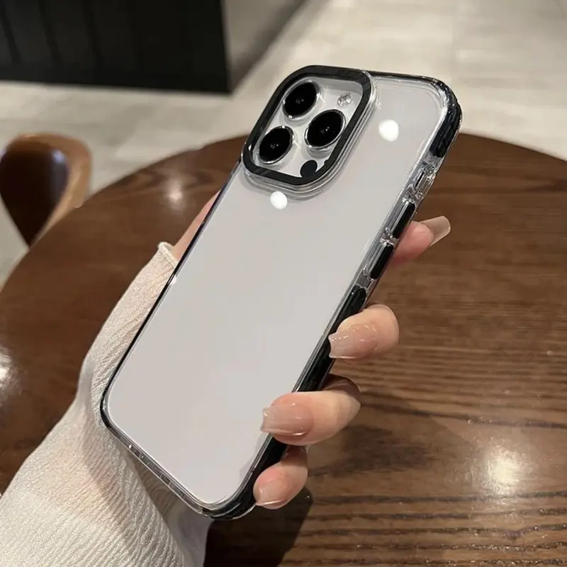 Clear Phone Case with Hollow Design, Anti-fall Mobile Phone Case, Shockproof Cases Cover Phone Cases Compatible with iPhone X 11 12 13 14 15 Pro Max 5