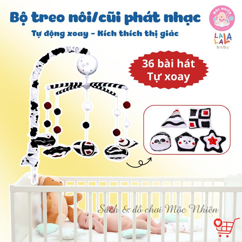 Đồ Chơi Treo Nôi Cũi Tự Động Quay kèm Phát Nhạc 36 Bài Hát Cho Bé Sơ Sinh - Baby Crib Mobile - Lalala baby