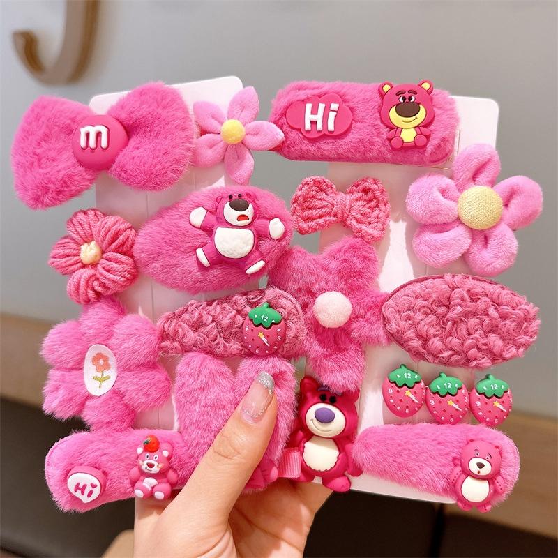  Set 8-10 Kẹp Tóc Hình Gấu Dâu Tây Hoa Nơ Thỏ Tím Dễ Thương Cho Bé Gái - Kẹp Tóc Cặp Tóc Đẹp - Kẹp Gấu- Kẹp... Phụ Kiện Tóc 