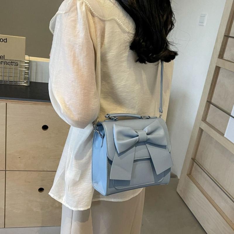 Product Introduction of Trendy Korean Style Pink Bowknot Backpack Aesthetic Sweet Bowknot Shoulder Bag Handbag Chic Crossbody PU Bag Streetwear 10