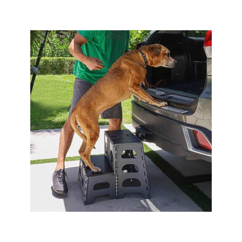 TikTok Shop 2 Step Folding Step Stool For Your Dog Or Pet Indoor Outdoor Foldable Pet Stairs Ideal For High Bed Car SUV More Collapsible Step Stool Ladder Supports 200lbs