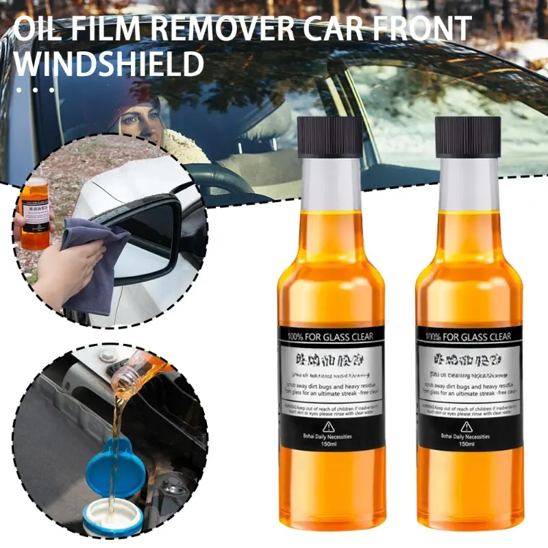 150ml Car Windshield Glass Oil Film Remover Universal Polish Glass Cleaner for Clean Water Spots Rain-Mark Car Accessories