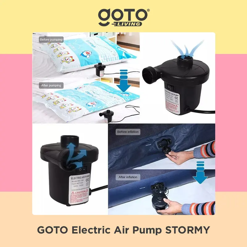 Goto [COD] Stormy Pompa Angin Listrik Kolam Renang Kasur Elektrik Air Pump 3
