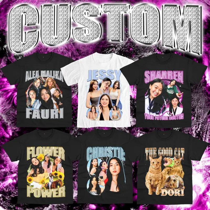 Kaos Bucin Custom Foto RAP VINTAGE TEE (Girlfriend, Boyfriend, Family, Pet, Everything!) 0