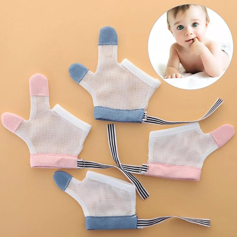1 Pair Infant Children Anti Biting Eat Hand Protection Gloves Prevent Baby From Fingers Helps Stop Sucking Nails Harmless Suit 2