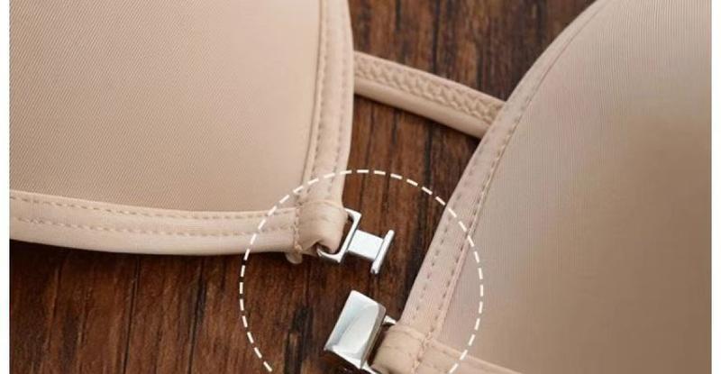 Product Introduction of Đồ lót cốc tam giác mới Áo ngực có nút phía trước vô hình Mùa hè mỏng thu nhỏ ngực Nữ Bra Nữ Bra Women Màu Đen bodolot  nuqb áo  nâng chỉ giặt tay 【 xám xanh lá 】 17