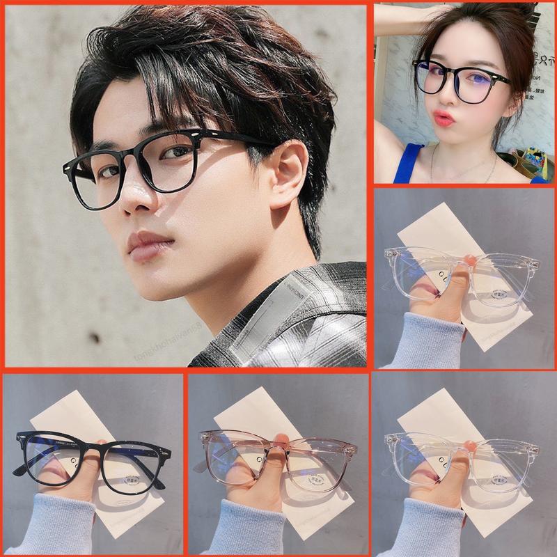 Mắt kính gọng tròn kính không độ nam nữ chống ánh sáng xanh,  chống tia bức xạ UV thời trang retro sành điệu
