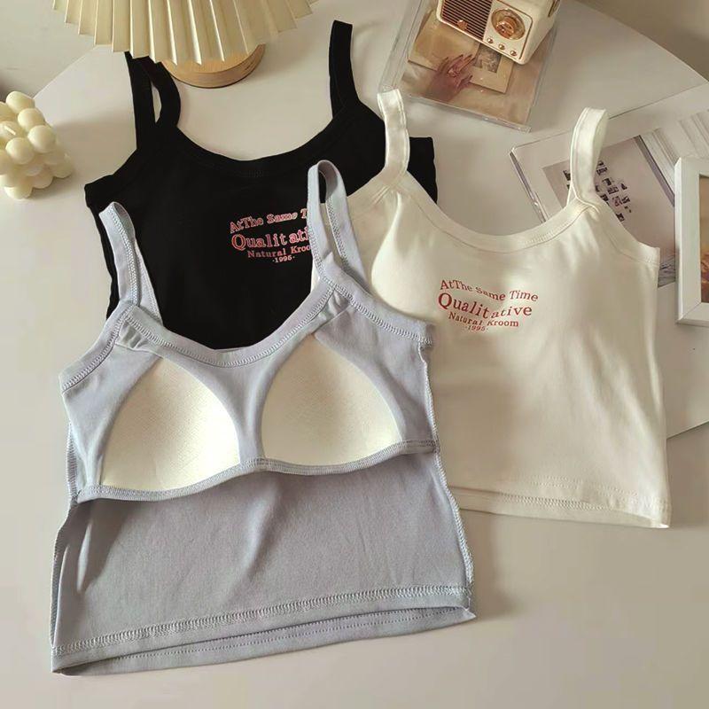 Áo Vest Hai Dây In Hình, Thiết Kế Cô Gái Nóng Bỏng Dễ Thương Và Gợi Cảm, Dành Cho Nữ, Có Thể Mặc Bên Trong Hoặc Mặc Ngoài, Có Đệm Ngực, Áo Sơ Mi Cơ Sở Bó Sát Không Tay Sành Điệu, Thích Hợp Cho Mùa Hè, Năm 2023, HK 4
