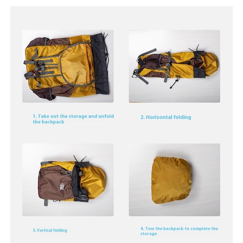 35L outdoor foldable large capacity mountaineering bag lightweight hiking backpack 3
