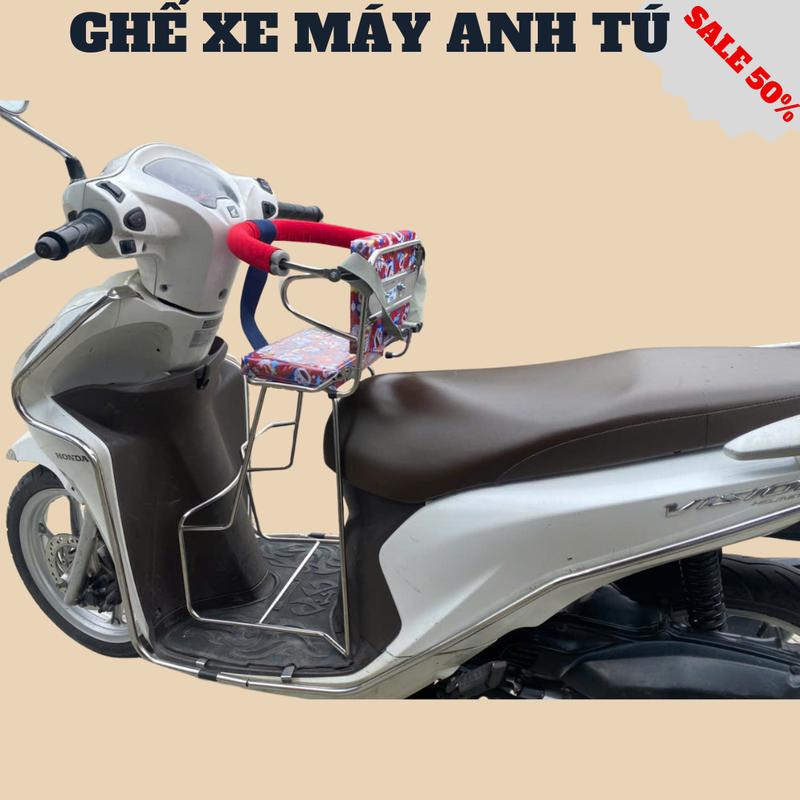 Ghế Ngồi Xe Máy Cho Bé Có Tựa Lưng,Đai An Toàn Cho Xe Vision,Click,Grande,Mio.. 2