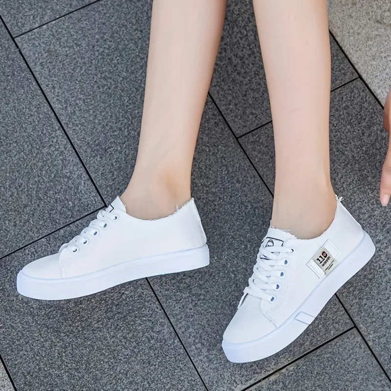 One Pair of Stylish Versatile Shoes, Low-Top White Sneakers with Elegant Breathability, Casual Single Shoes Showcasing Feminine Charm 3