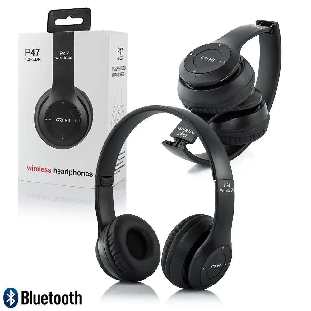 PROMO HEADSET BLUETOOTH FULL BASS HEADPHONE BLUETOOTH P47 Pure Bass | Headset Bluetooth P47 PRO HEADPHONE WIRELESS FULL STEREO BASS HEADSET GAMING HEADSET RECOMMEND SUPER BASS ORI