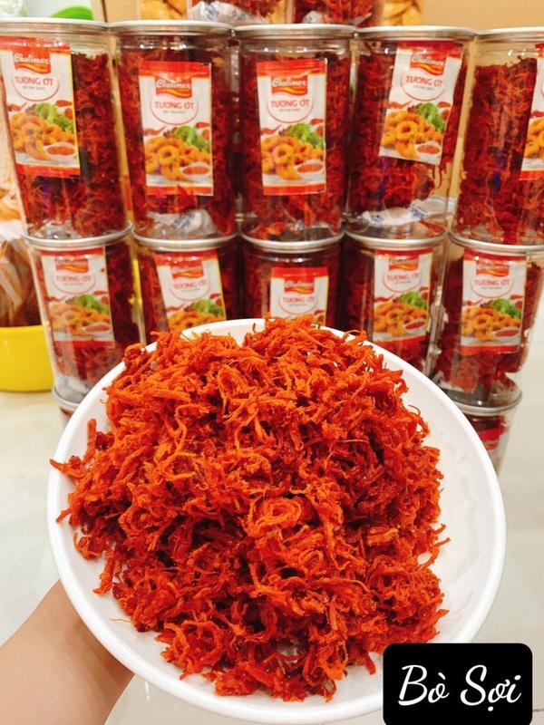 [ Lon 300gram] Khô Bò Sợi (  Khô Heo Giả Bò ) Thơm Ngon - Đậm Vị 1