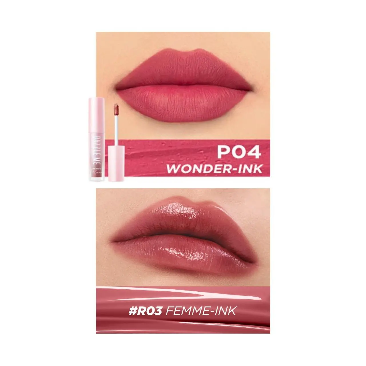 [Matte] 04 Wonder Ink + [Gloss] 03 Femme Ink 