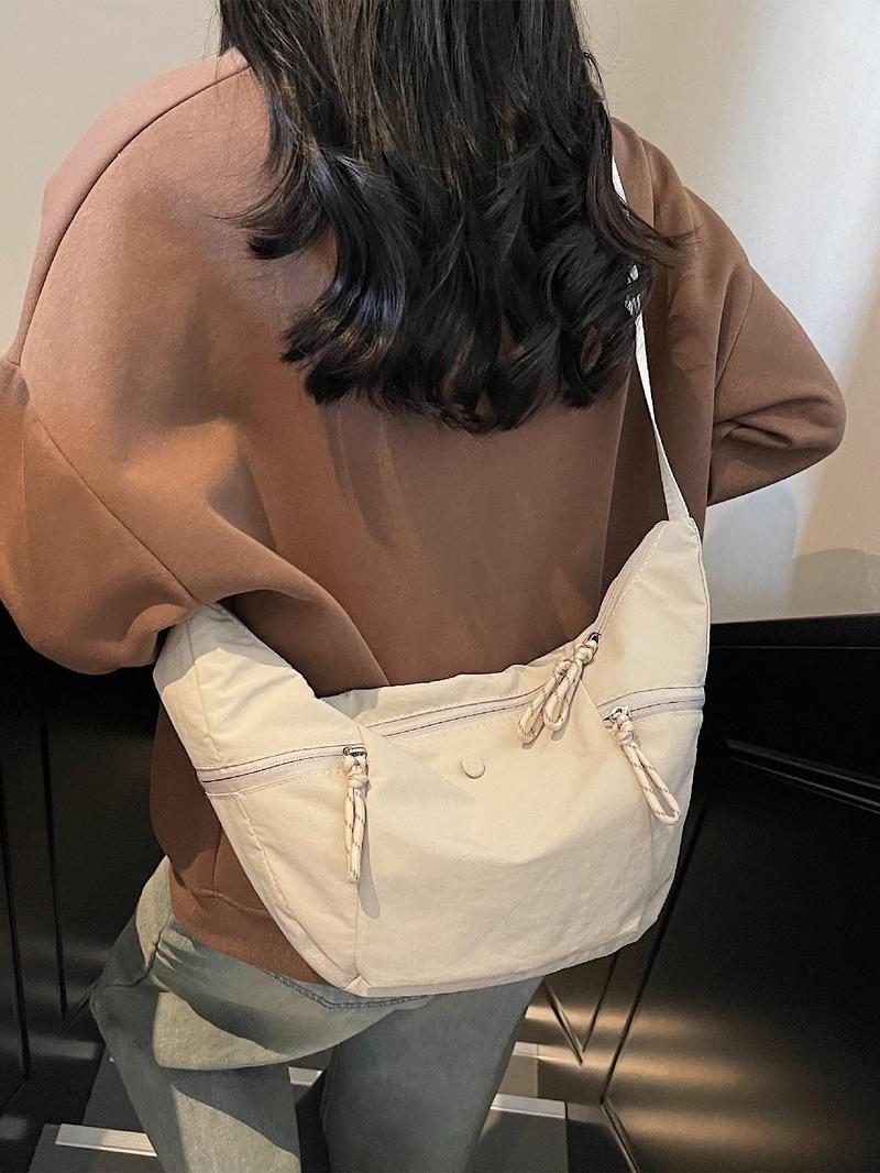 Product Introduction of Women's Solid Color Shoulder Bag, Fashionable Lightweight Large Capacity Crossbody Bag for Daily Used, Casual Trendy Versatile High-quality Daily Commuting Bag 2