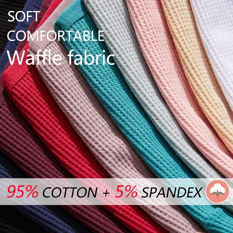 Pure Cotton Brazilian Panties for Women Waffle Style Underwear Breathable and comfortable Lady Solid Party Flash Everyday Day Birthday Anniversary Spandex 3