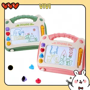 VIVI Papan gambar kartun anak -anak, papan grafiti warna bayi, papan tulis magnetik, mainan grafiti, papan gambar magnetik, seni, mainan lukisan pendidikan awal