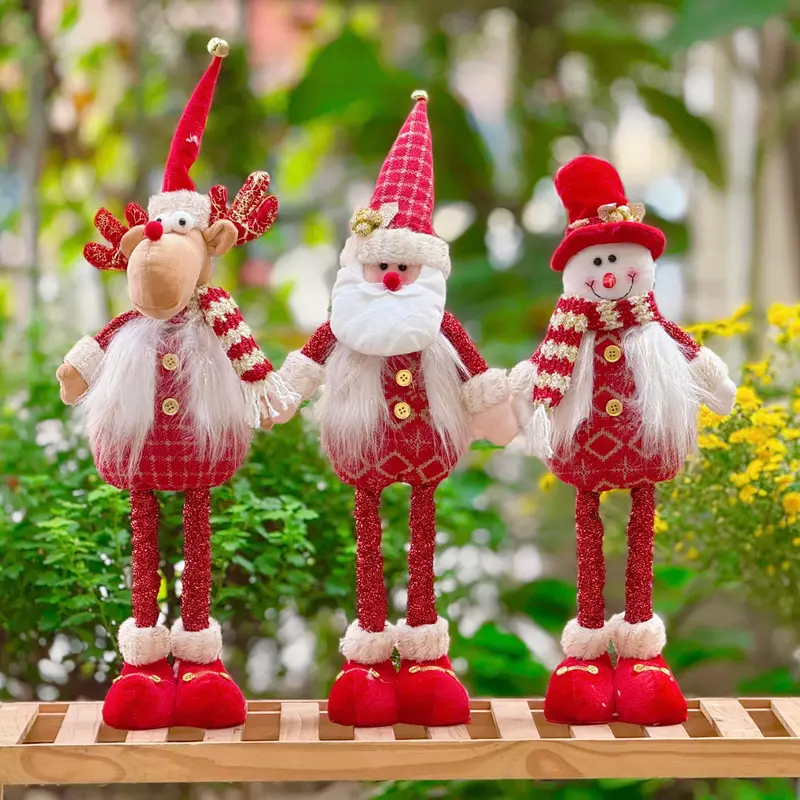 [Cao 53cm]Gấu bông Rút Chân trang trí giáng sinh hình ông già noel, người tuyết, chú tuần lộc, trang trí Noel 7