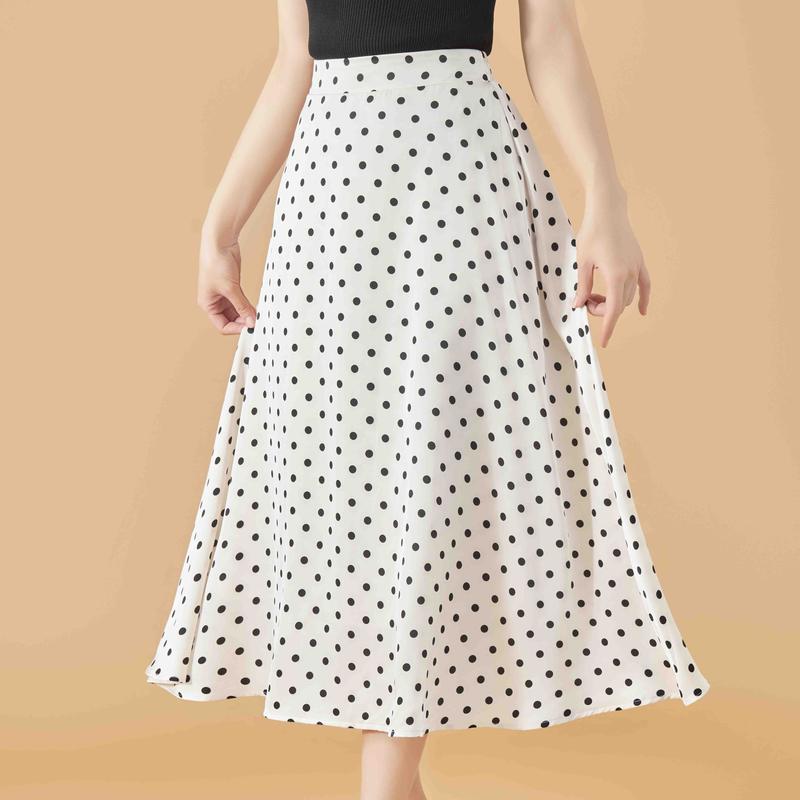 Chân váy Lụa satin Nữ Trung Niên Cao Cấp, Sang Trọng tặng mẹ thương hiệu Thiều Hoa CV4L1152