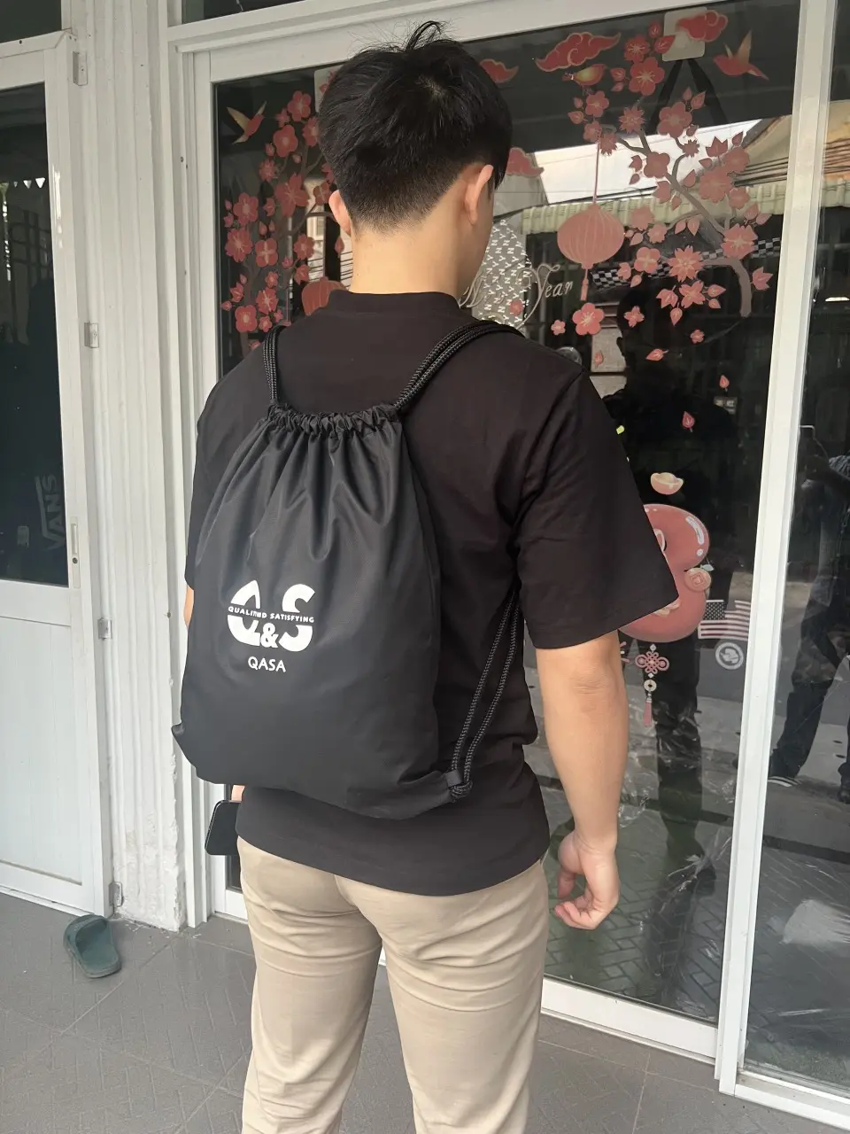 Túi rúi thể thao QASA đựng giày, đi bơi, đá bóng, tập gym, chơi thể thao tiện dụng chống nước màu rêu