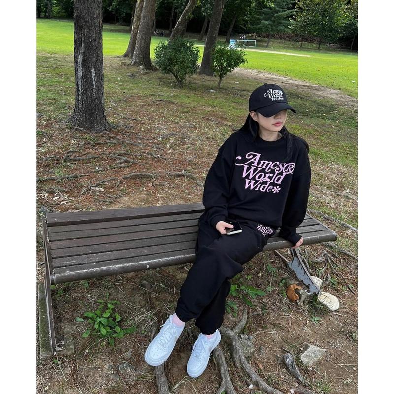 Bộ Nỉ Amses Chidori Gồm Áo Sweater Và Quần Nỉ Joger Chất Liệu Nỉ ép Hàn Cao Cấp - Mẫu Trơn - Women, Nữ