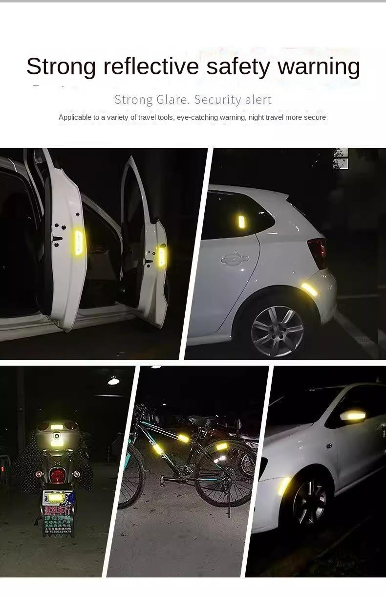 Product Introduction of Reflective car sticker electric motorcycle night anti-collision bicycle sticker helmets decorative sticker 9