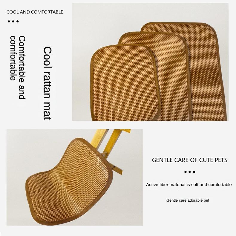 Pet Mat Summer Rattan Mat Doghouse Cathouse Square Dog Mattress Cat Bamboo Mat Pet Cool Mat 5