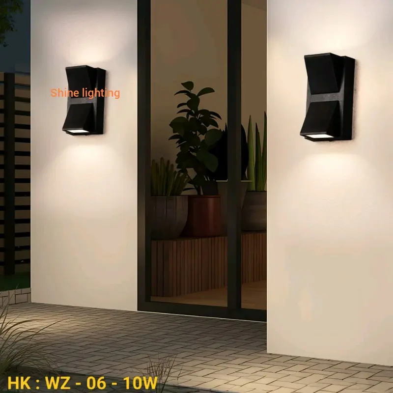 Lampu dinding minimalis LED akrilik dekorasi teras/balkon/cafe-restoran hitam 1