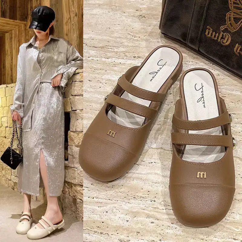 Dép Đế Bằng Mùa Hè, Phong Cách Boutou Của Phụ Nữ Thanh Lịch, Không Trơn Trượt, Dép Thường Ngày Trang Phục Nữ, 389 #