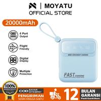 Gambar MOYATU Mini Power Bank 20000mAh Biru LED 4 Port Output Fast Charging Tampilan Kapasitas Digital Portable Flight Friendly Powerbank Plastik - Biru dari MOYATU_NEW Kota Tangerang 1 Tokopedia