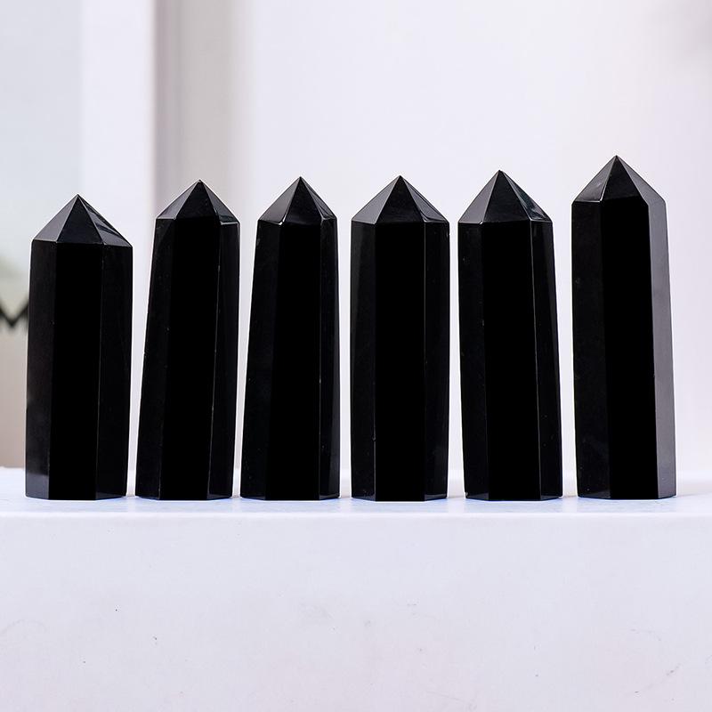 Tourmaline Pha Lê Tự Nhiên Màu Đen, Cột Đơn Nhọn, Đá Thô, Đá Năng Lượng Đánh Bóng, Lăng Kính Lục Giác, Bàn Làm Việc, Trang Trí Nhà Cửa, Đá Quý Thích Hợp, Tourmaline Geomancy 2